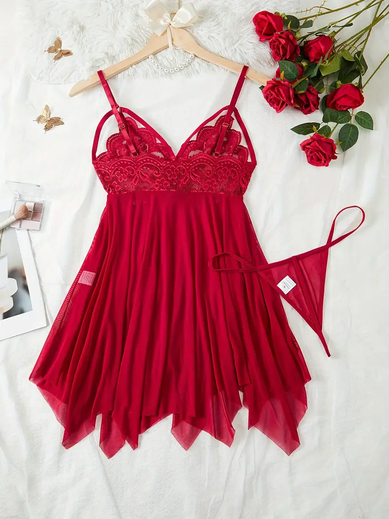 Lace Babydoll Lingerie Set