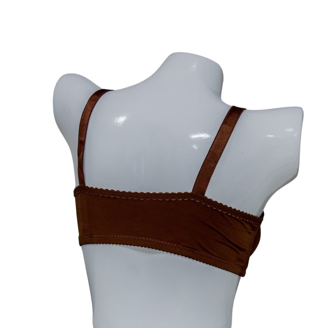 Front Open Bra – Brown (Lightly Padded)