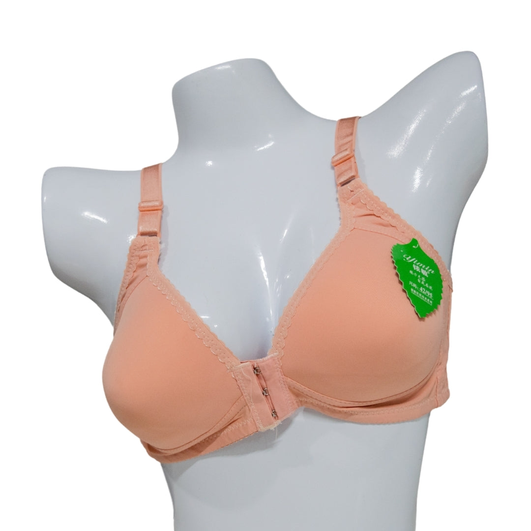 Front Open Bra – Peach (Lightly Padded)