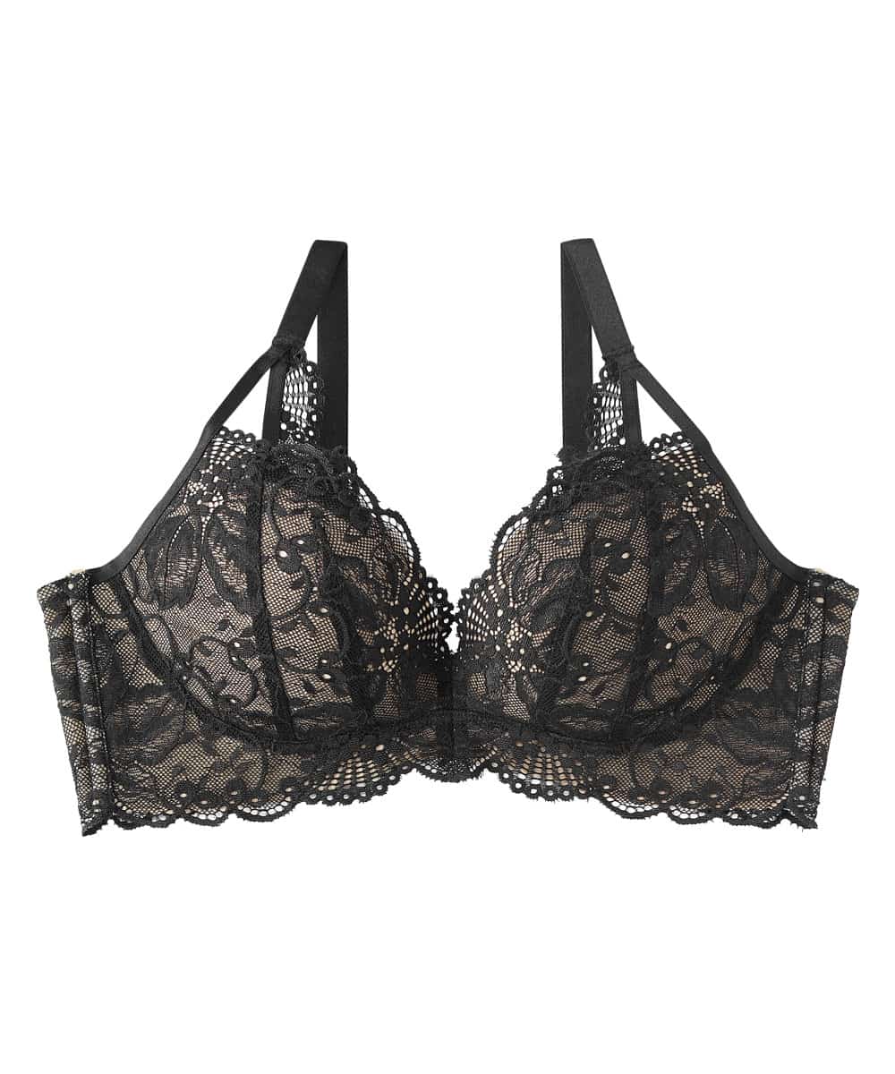 Black Lace Balcony Bra
