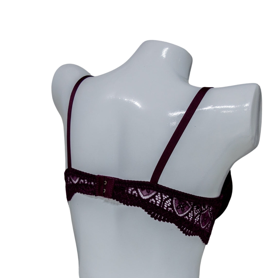 Double Padded Push-Up Bra – Deep Maroon Collection