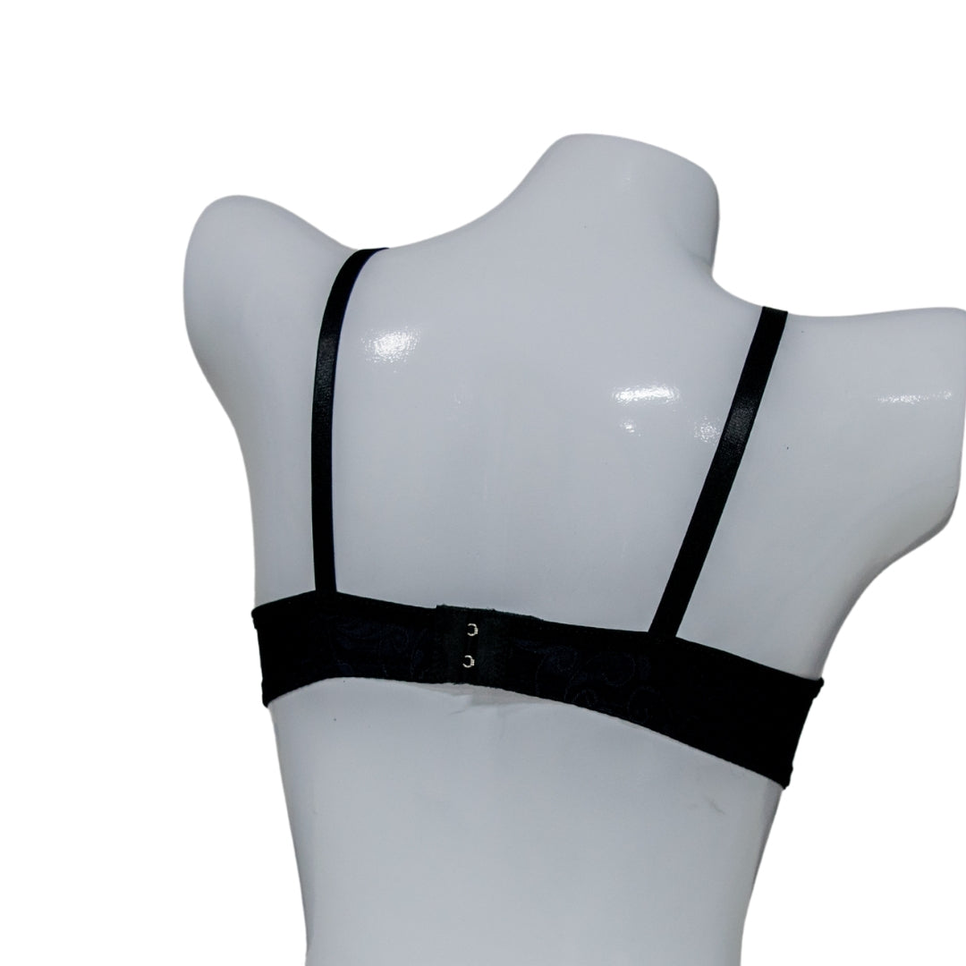 Light Floral Non-Padded Bra – Black Collection.