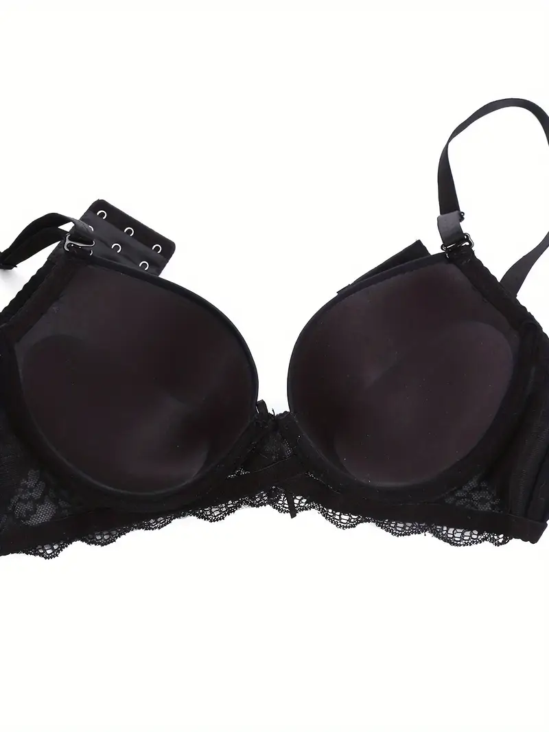 Embroidered Lace Push-Up Lingerie Set