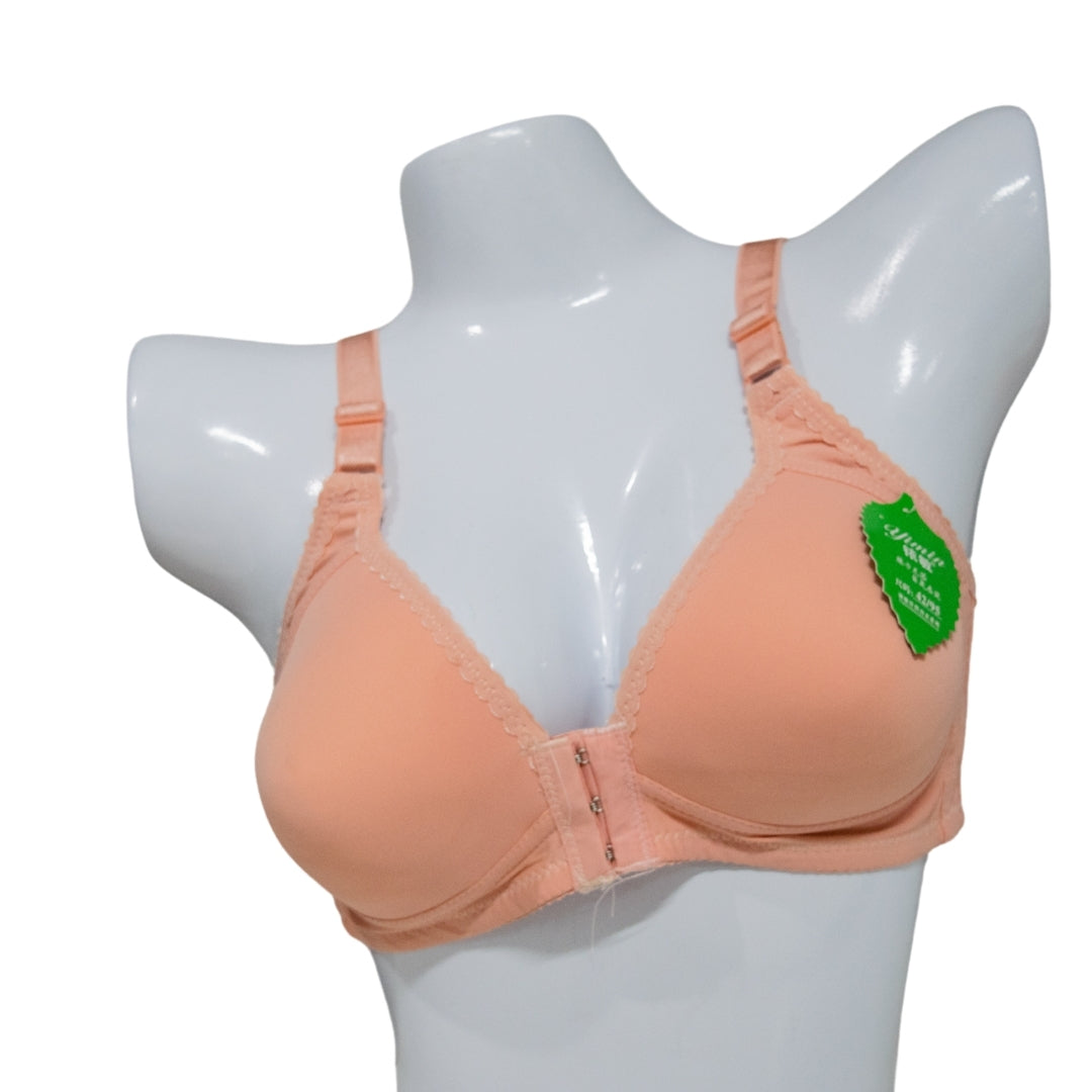 Front Open Bra – Peach (Lightly Padded)