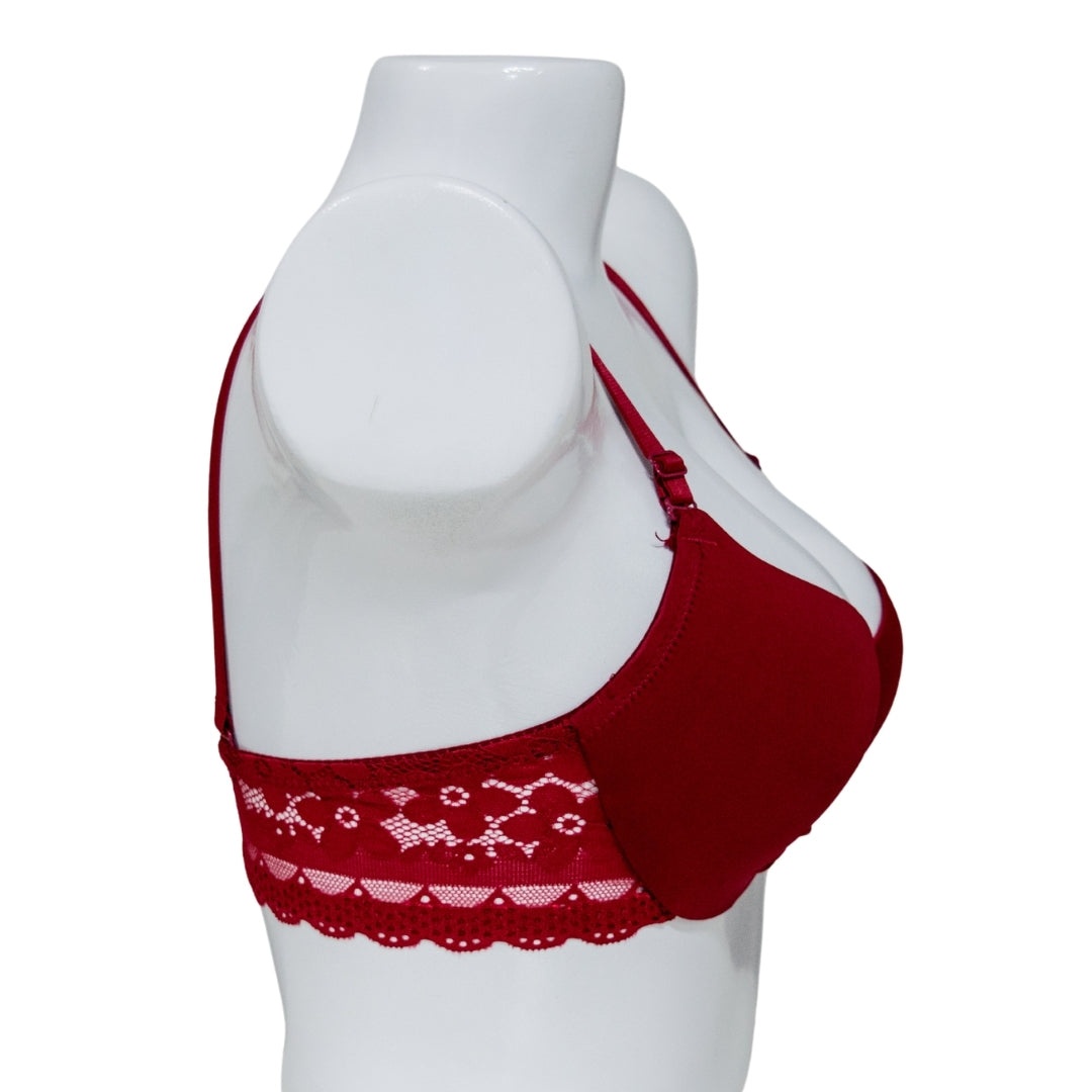 Maroon Padded Premium Bra
