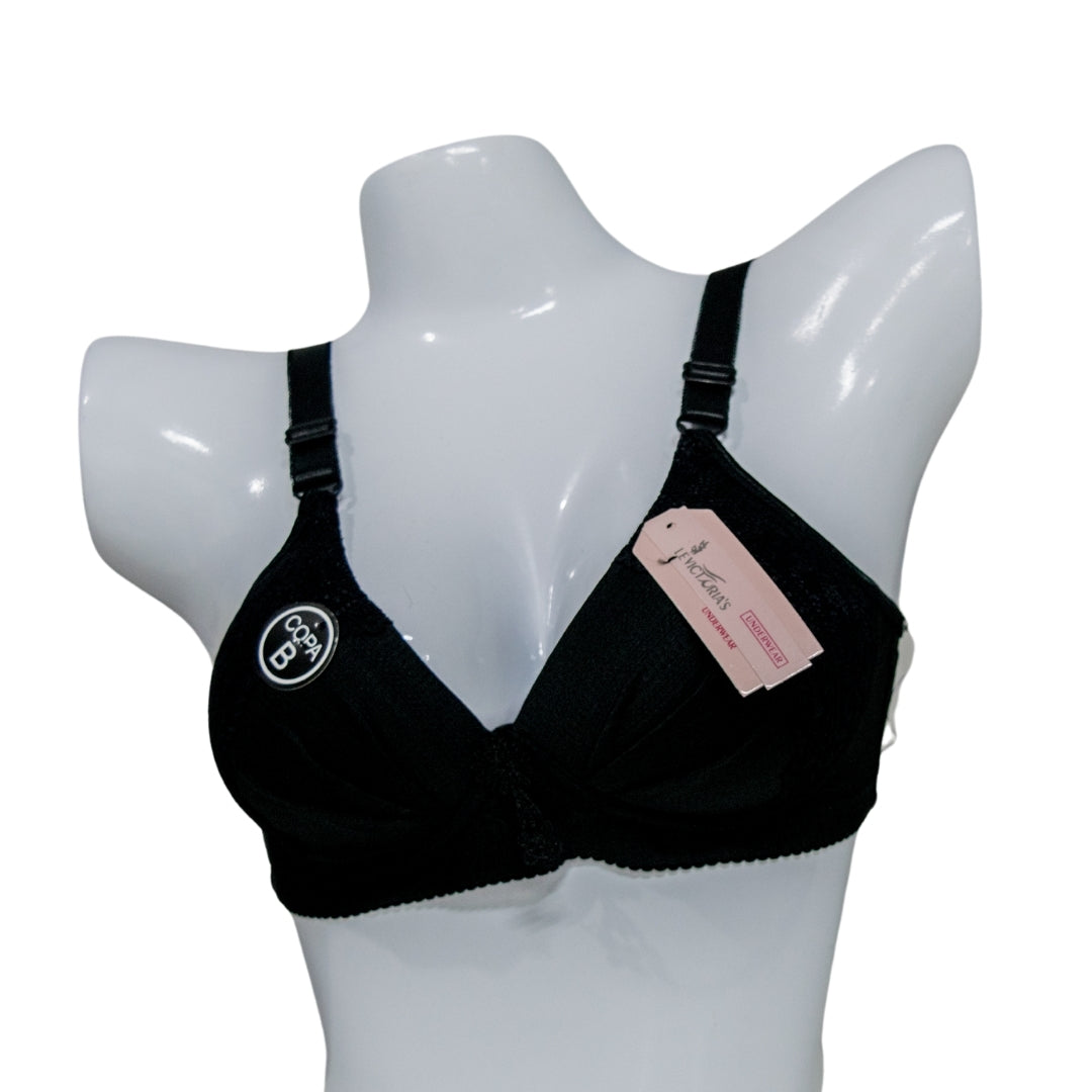 Elegant Lace Non-Padded Bra – Black Collection