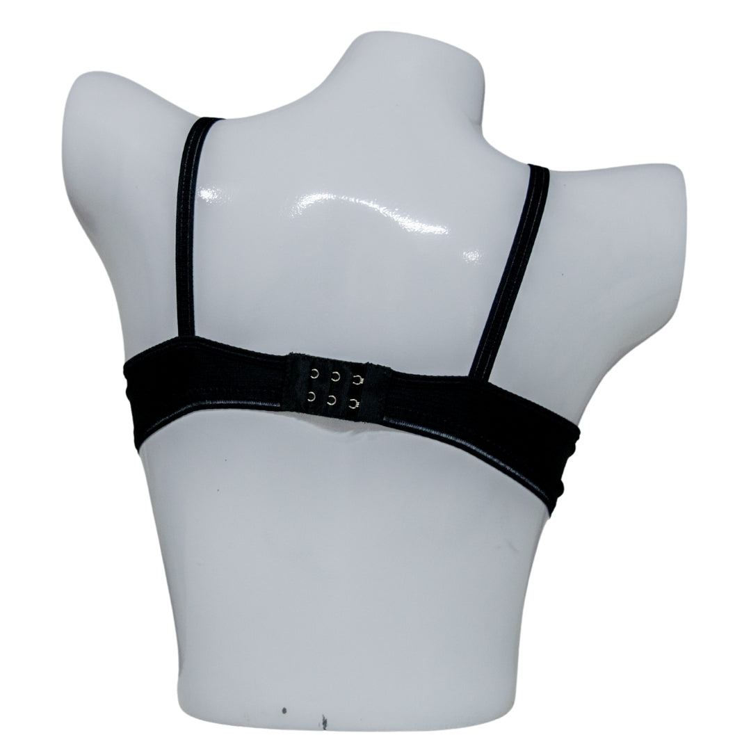 Lace-Trimmed Padded Bra – Black