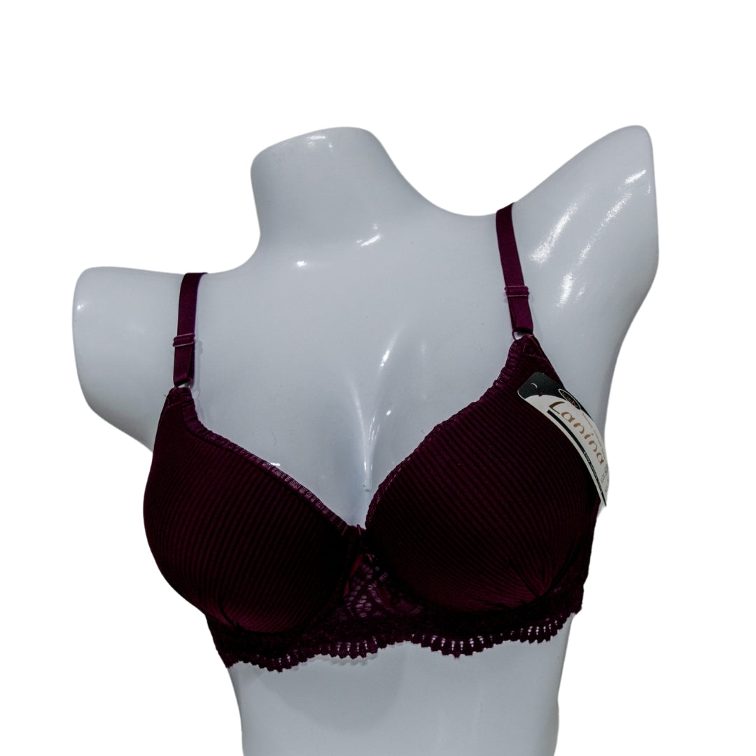 Double Padded Push-Up Bra – Deep Maroon Collection