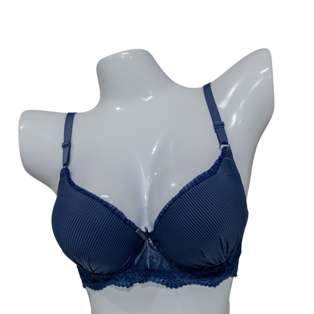 Double Padded Push-Up Bra – Navy Blue Collection