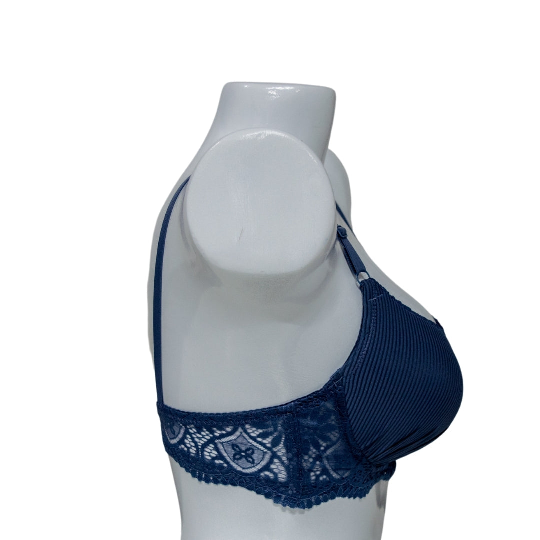 Double Padded Push-Up Bra – Navy Blue Collection