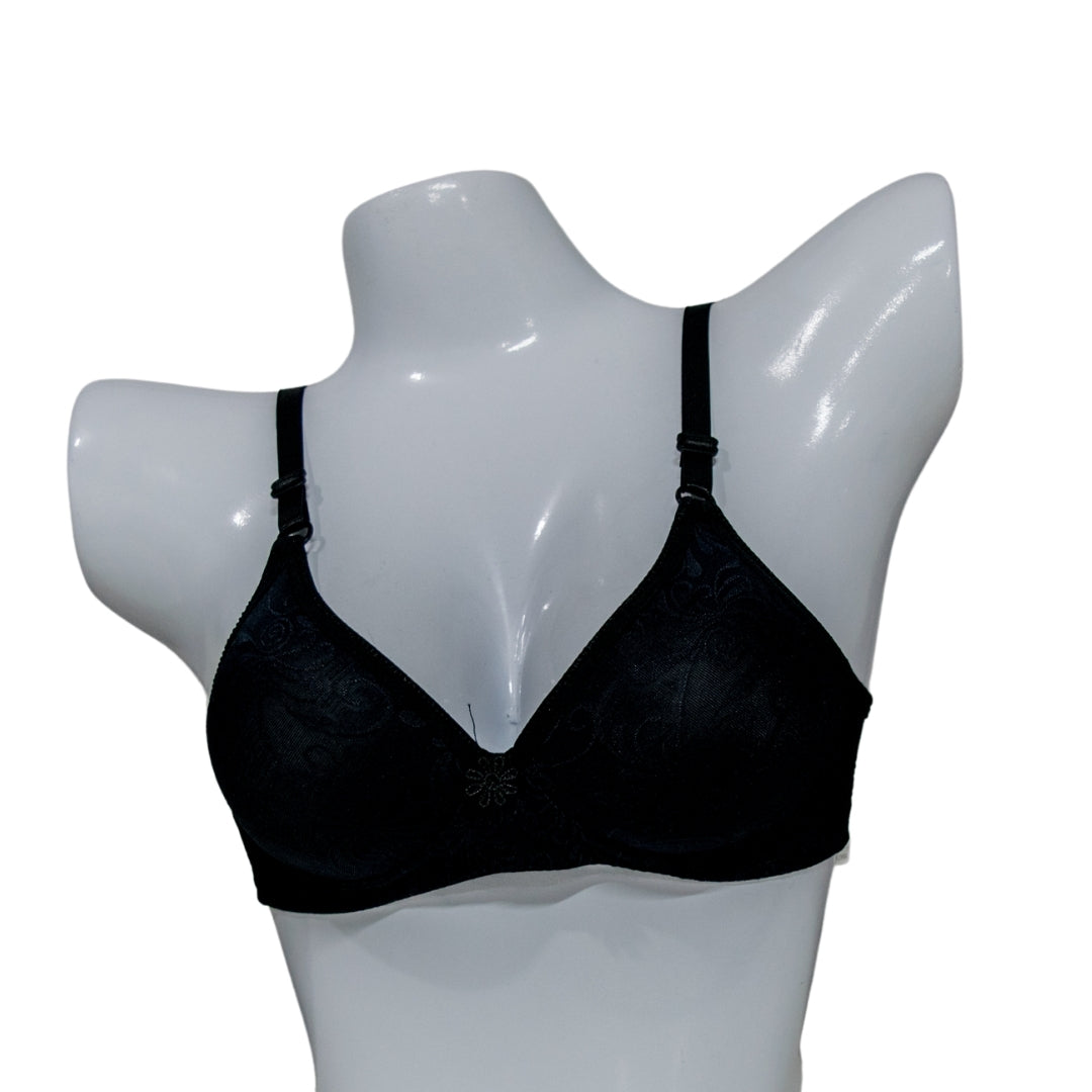 Embroidred Light Floral Bra