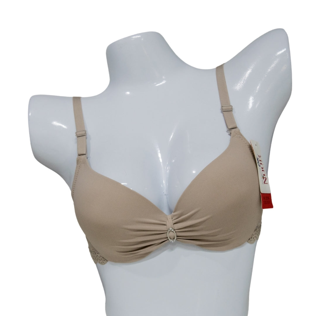 Beige Padded Premium Bra
