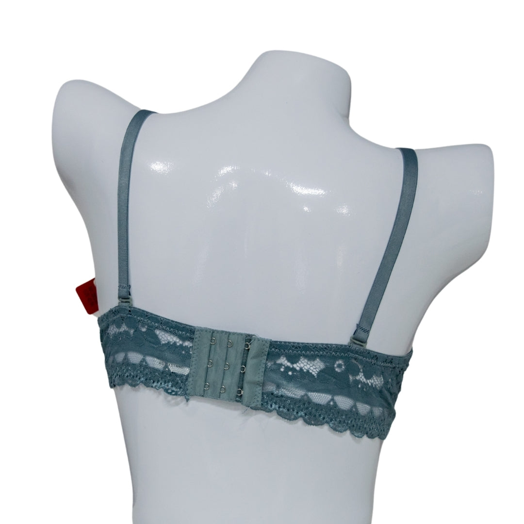 Gray Padded Premium Bra