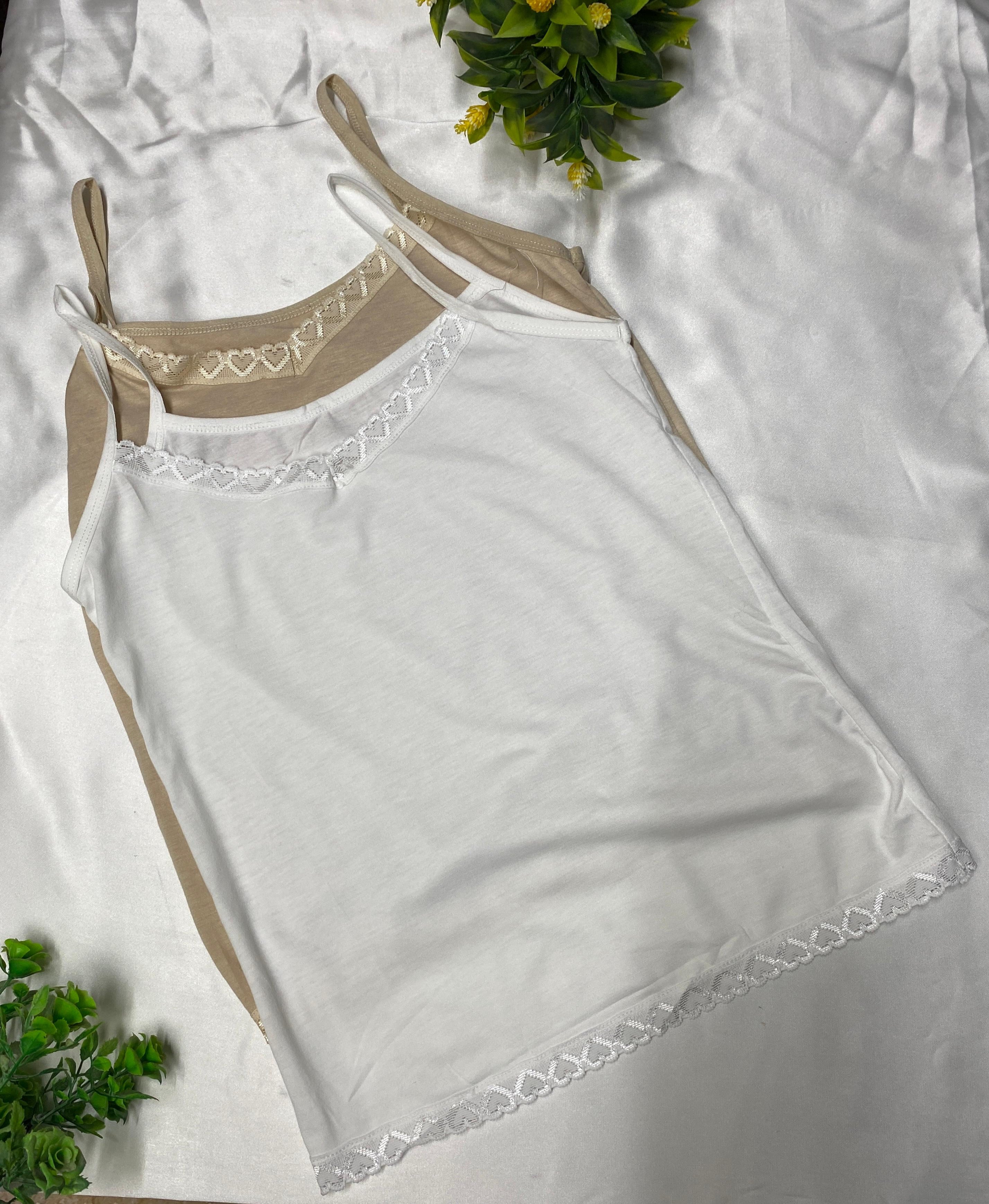 Comfora Lace-Trimmed Camisoles (Pack of 2 )