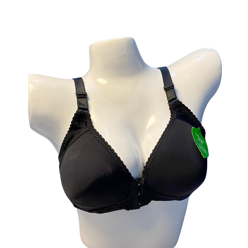 Front Open Bra – Black (Lightly Padded)