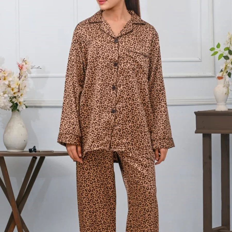 Leopard Print  Pajama Set