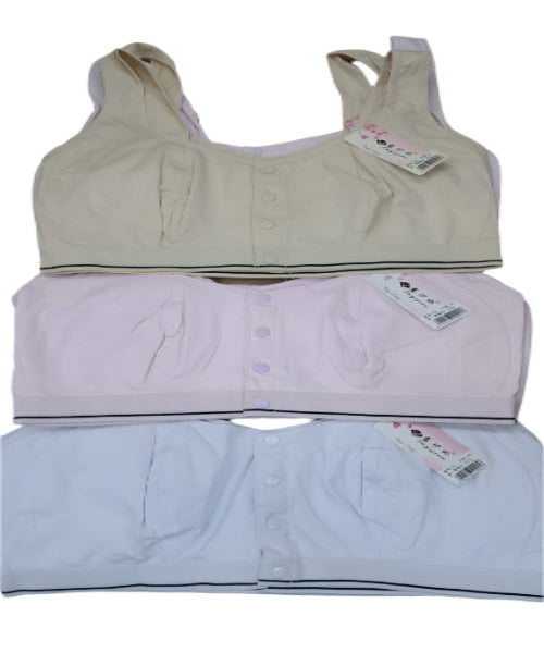 Front-Open Non-Padded Nursing Bra (Pack of 3)