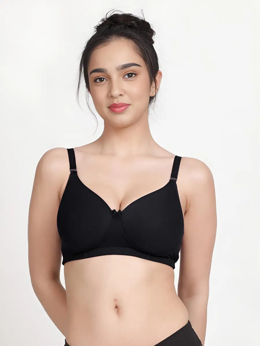 Plain Foam Bra – Black Everyday Comfort